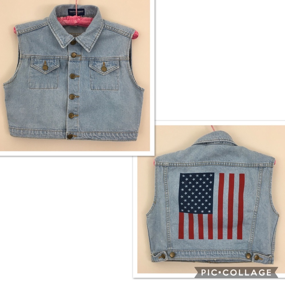SOLD❗️American Apparel Cropped Denim Jean Vest